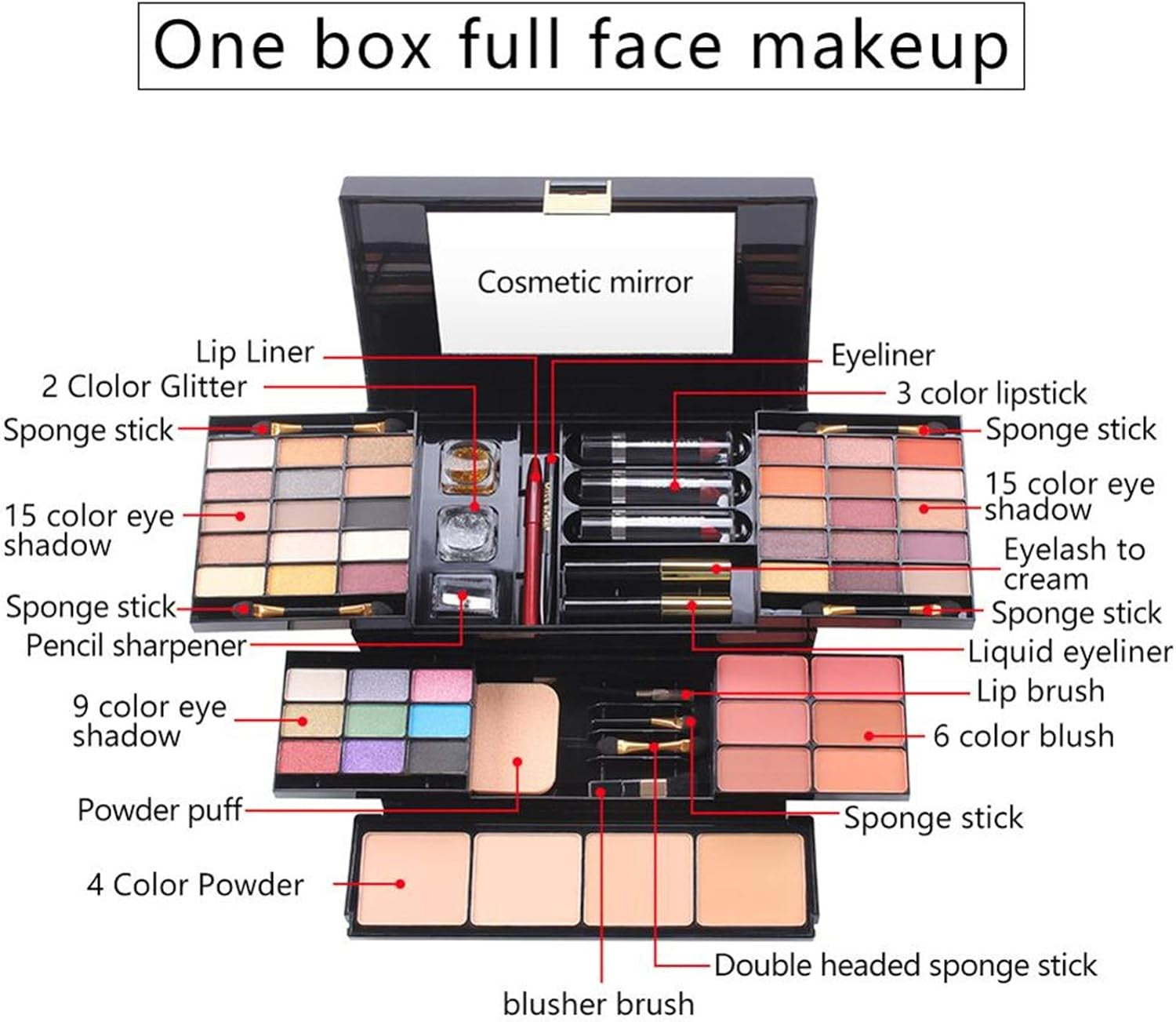 All In One Makeup Gift Set Xmas Kit Eyeshadow Lipstick