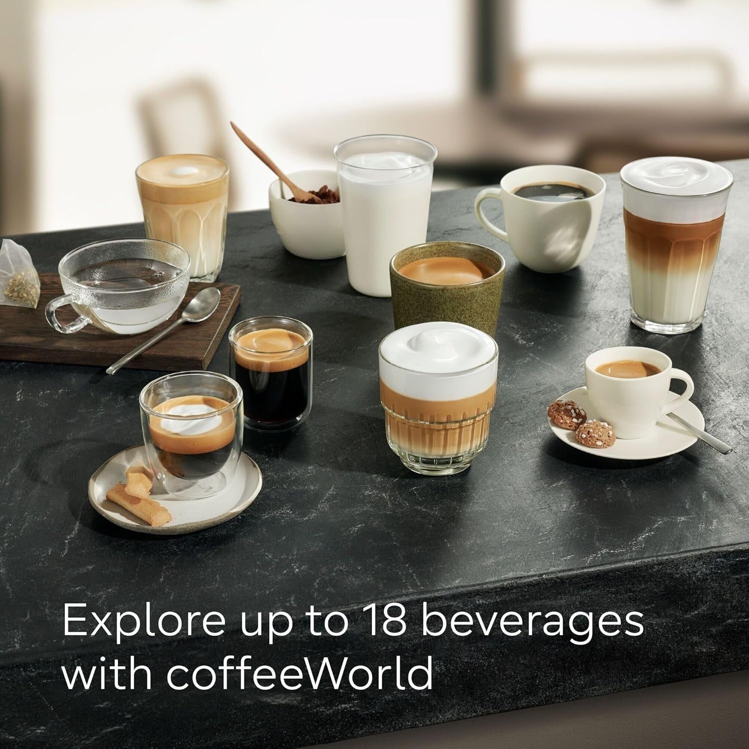 Smart Bean-to-Cup Coffee Maker Auto Milk Clean One-Touch Drinks