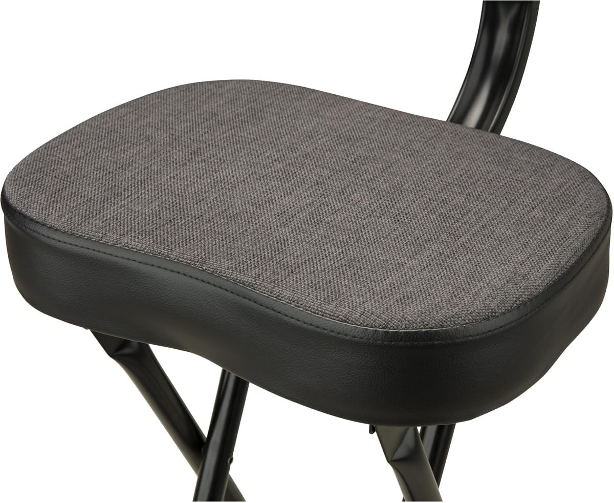 Guitar Seat Stool with Built-In Stand Foldable Non-Slip Grey
