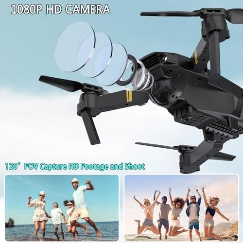 Foldable 4K HD Camera Drone with 3 Batteries, Altitude Hold & 3D Flip