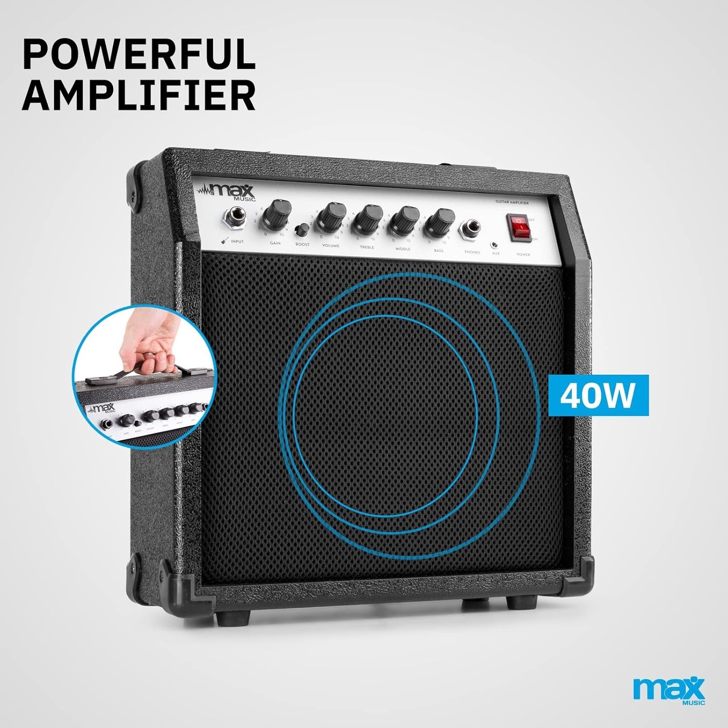 Electric Acoustic Guitar Starter Kit 40W Amp LED Tuner Sunburst