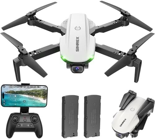 1080P Foldable Drone w/ Optical Flow Hover 360° Flip 2 Batteries Headless Mode