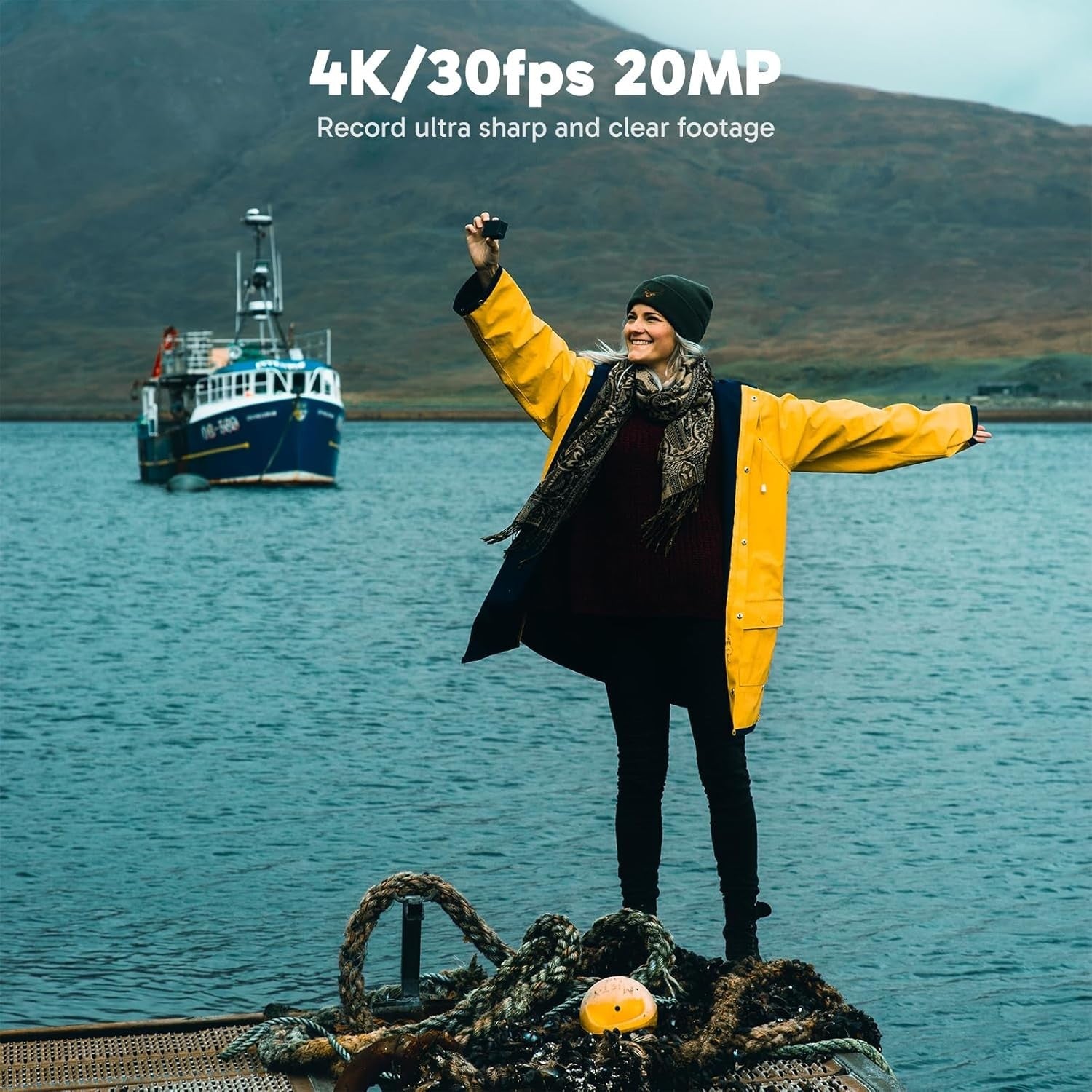4K Action Camera Waterproof 40M WiFi Touchscreen Sports Cam Kit