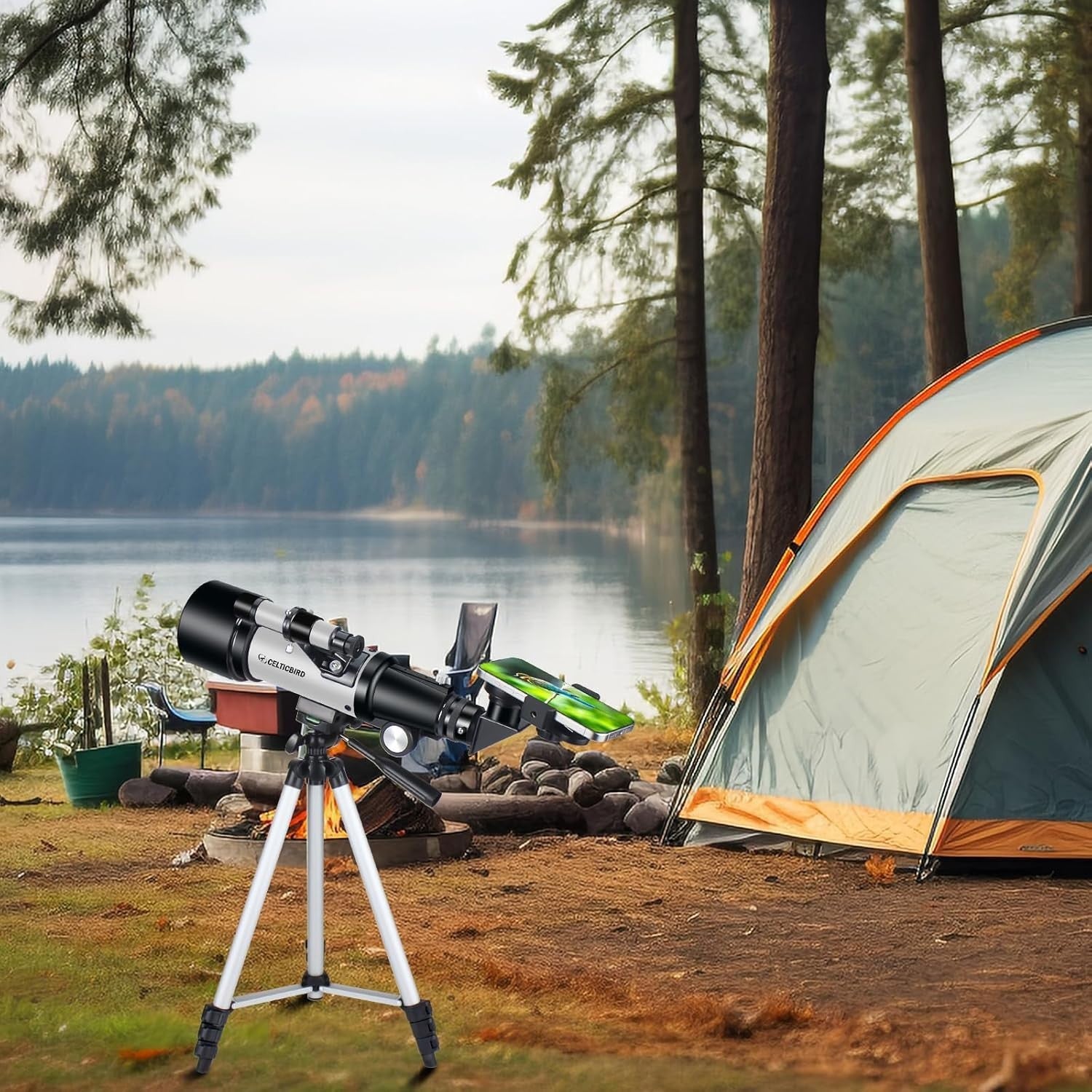 70mm Aperture 400mm Astronomical Refracting Telescope for Kids & Adults