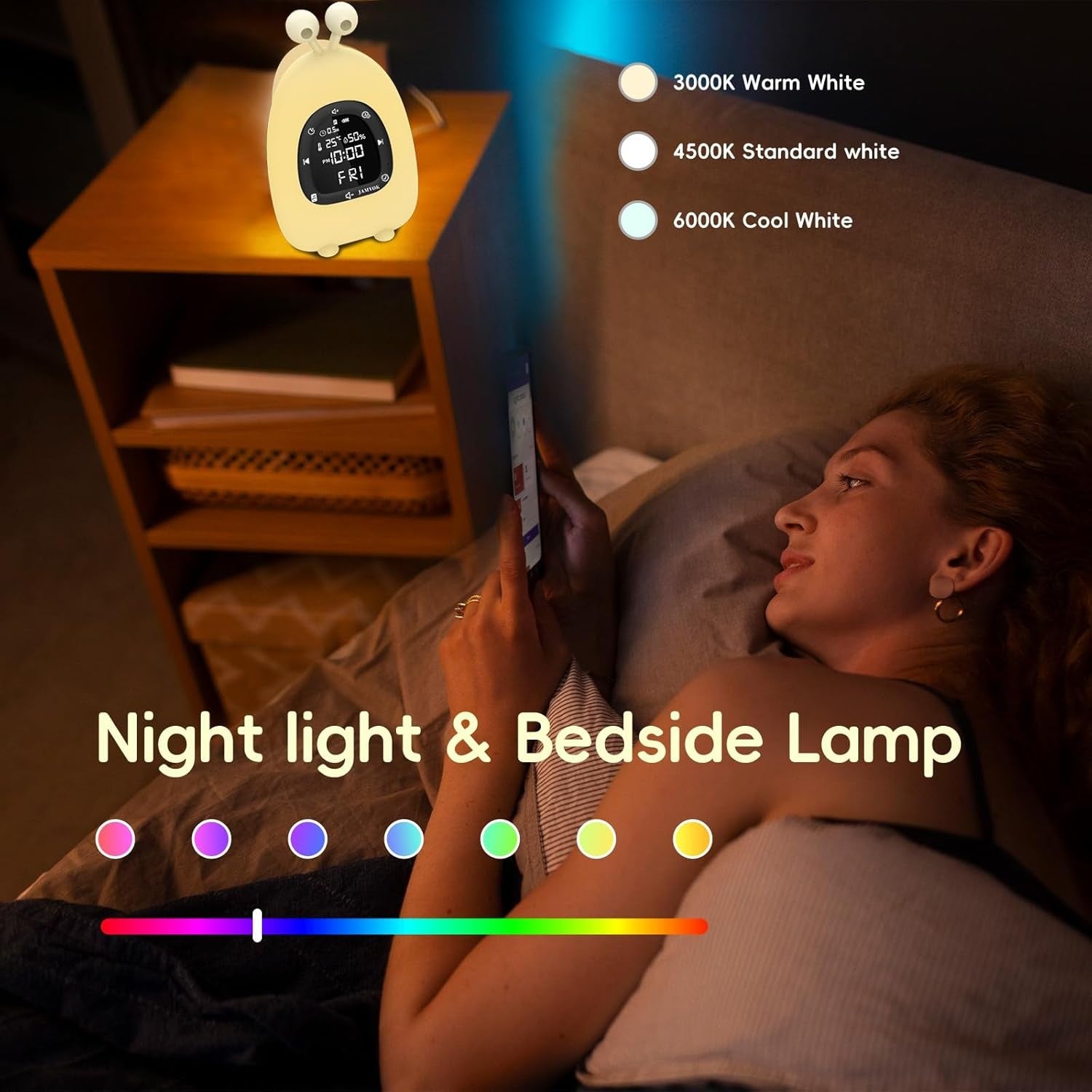 Sunrise Alarm Clock Wake Up Light White Noise App Control Night Light