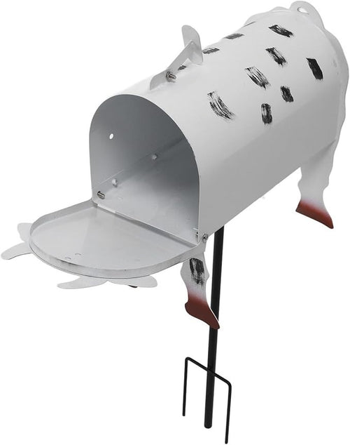 Large Cow Mailbox Outdoor Iron Animal Letter Box | Weatherproof Parcel Slot