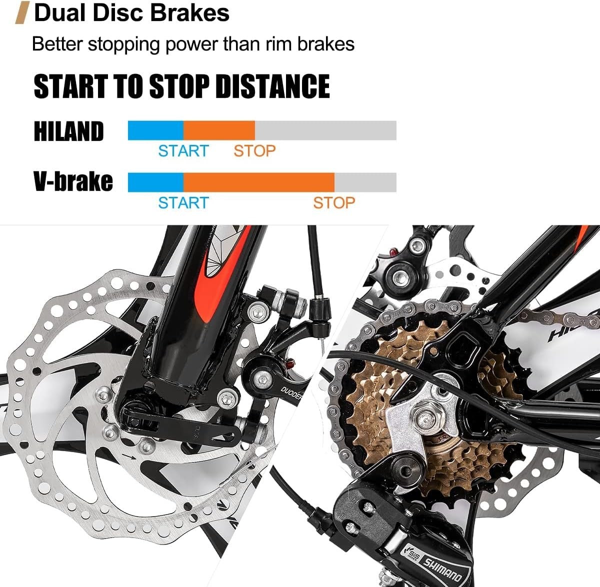 26” Mountain Bike 21-Speed Disc Brake Aluminum Frame Off-Road Ready