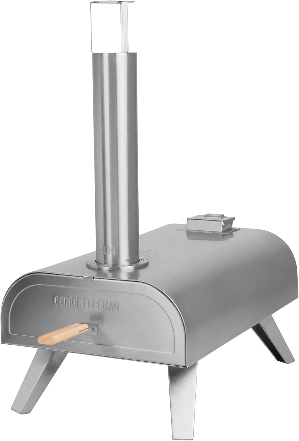 12" Outdoor Wood Fired Pizza Oven Stainless Steel Portable BBQ Smoker Grill
