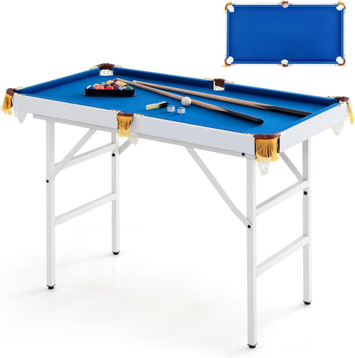 4FT Folding Pool Table Portable Billiards Game Set w Cues Balls