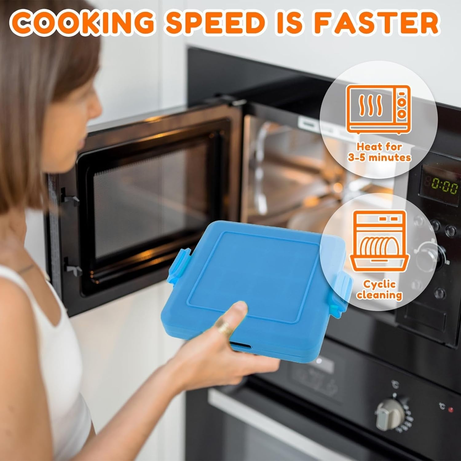 Microwave Toastie Maker Non Stick Silicone Sandwich Cooker Detachable Plate