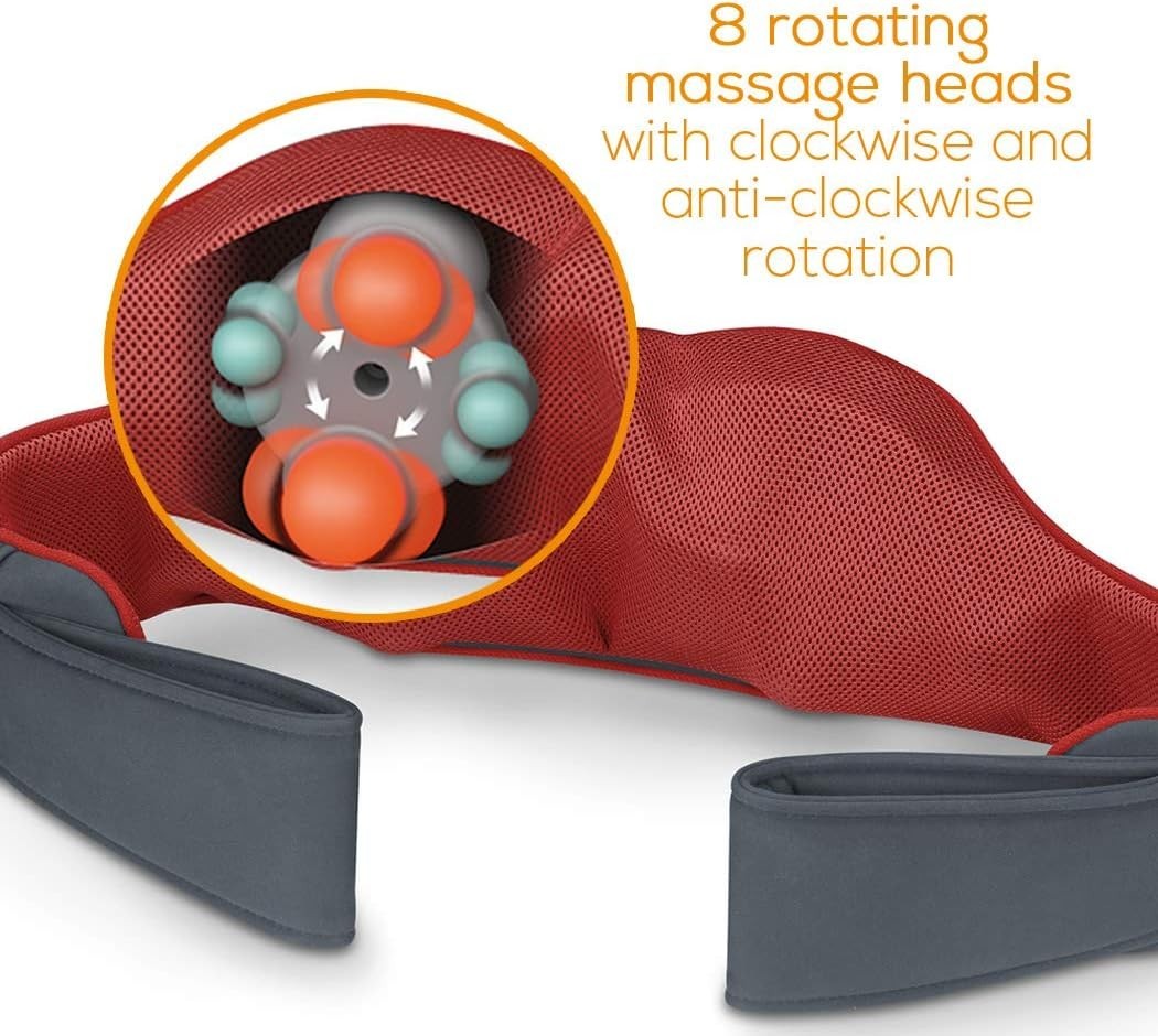 3D Shiatsu Neck Shoulder Back Massager Belt | Heat & Infrared Therapy