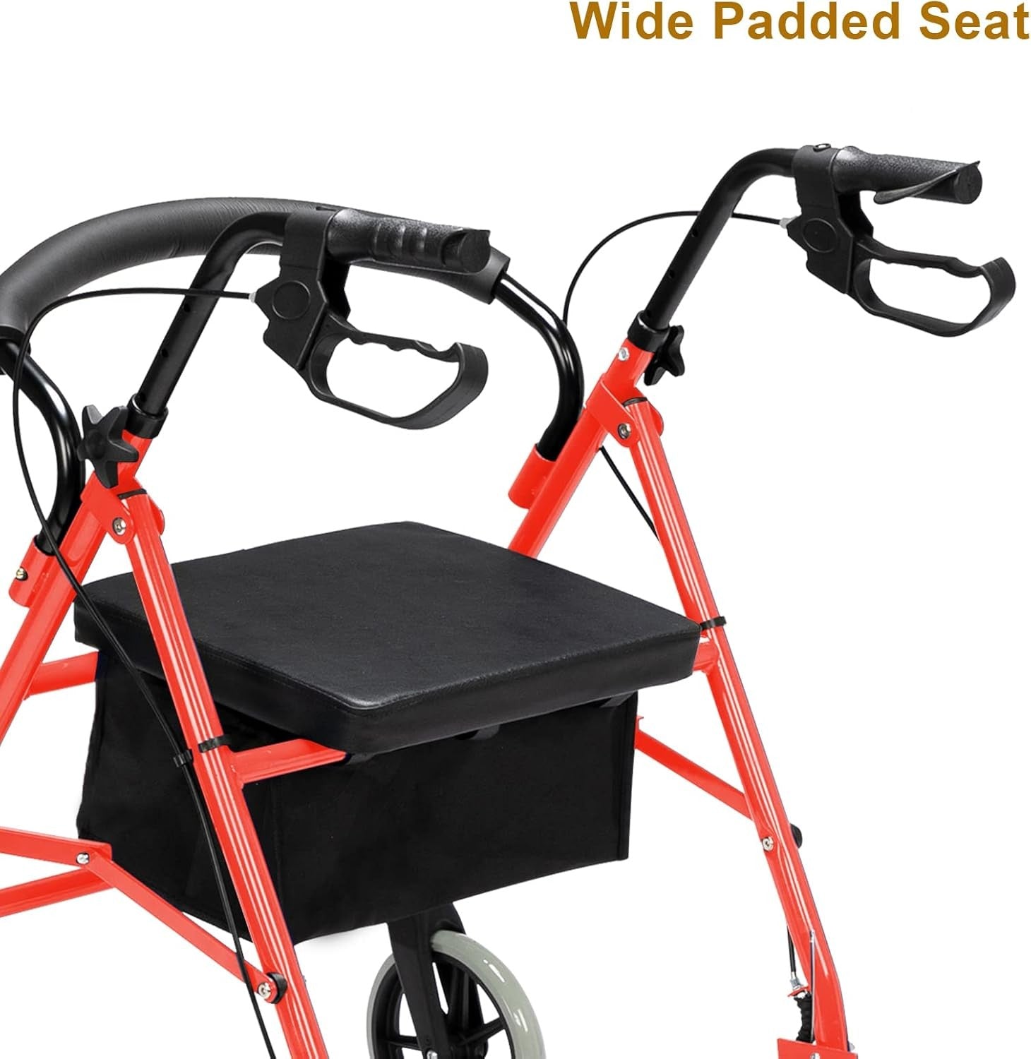 All Terrain Rollator Walker with Seat Folding Lightweight 8” Wheels