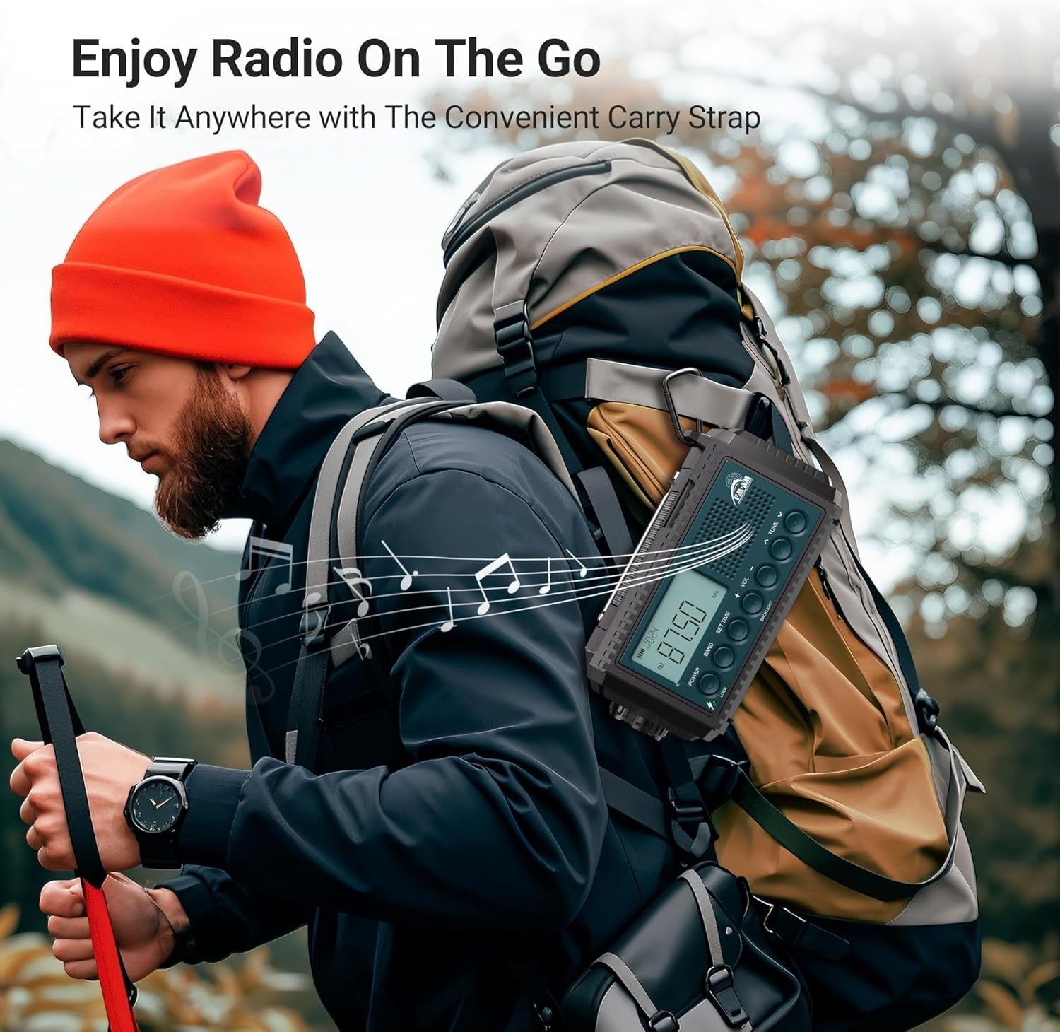 12000mAh Emergency Radio Solar Hand Crank AM FM USB Phone Charger SOS