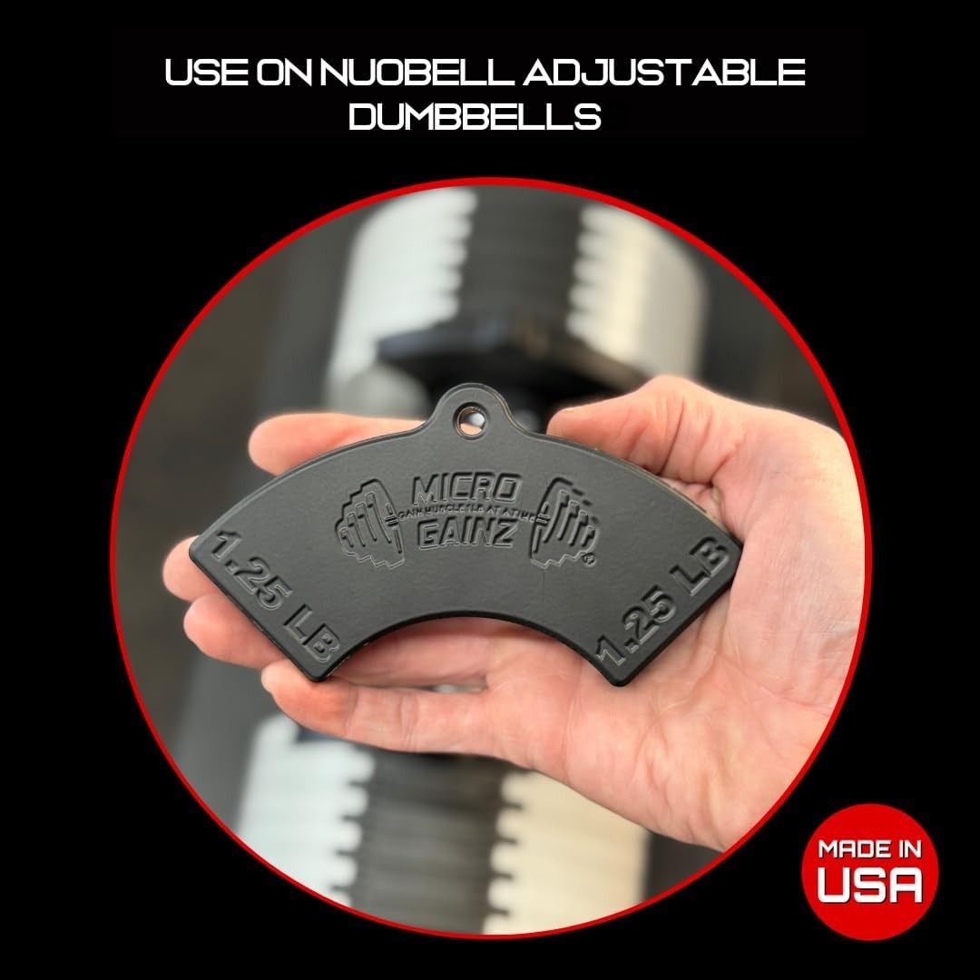 1.25LB Magnetic Dumbbell Add-On Plates 4pc Micro Load Adjustable Weights