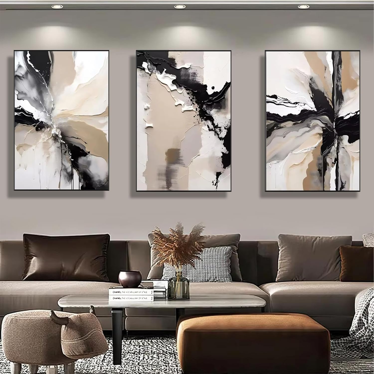 3pcs Nordic Abstract Canvas Wall Art 40x60cm Unframed