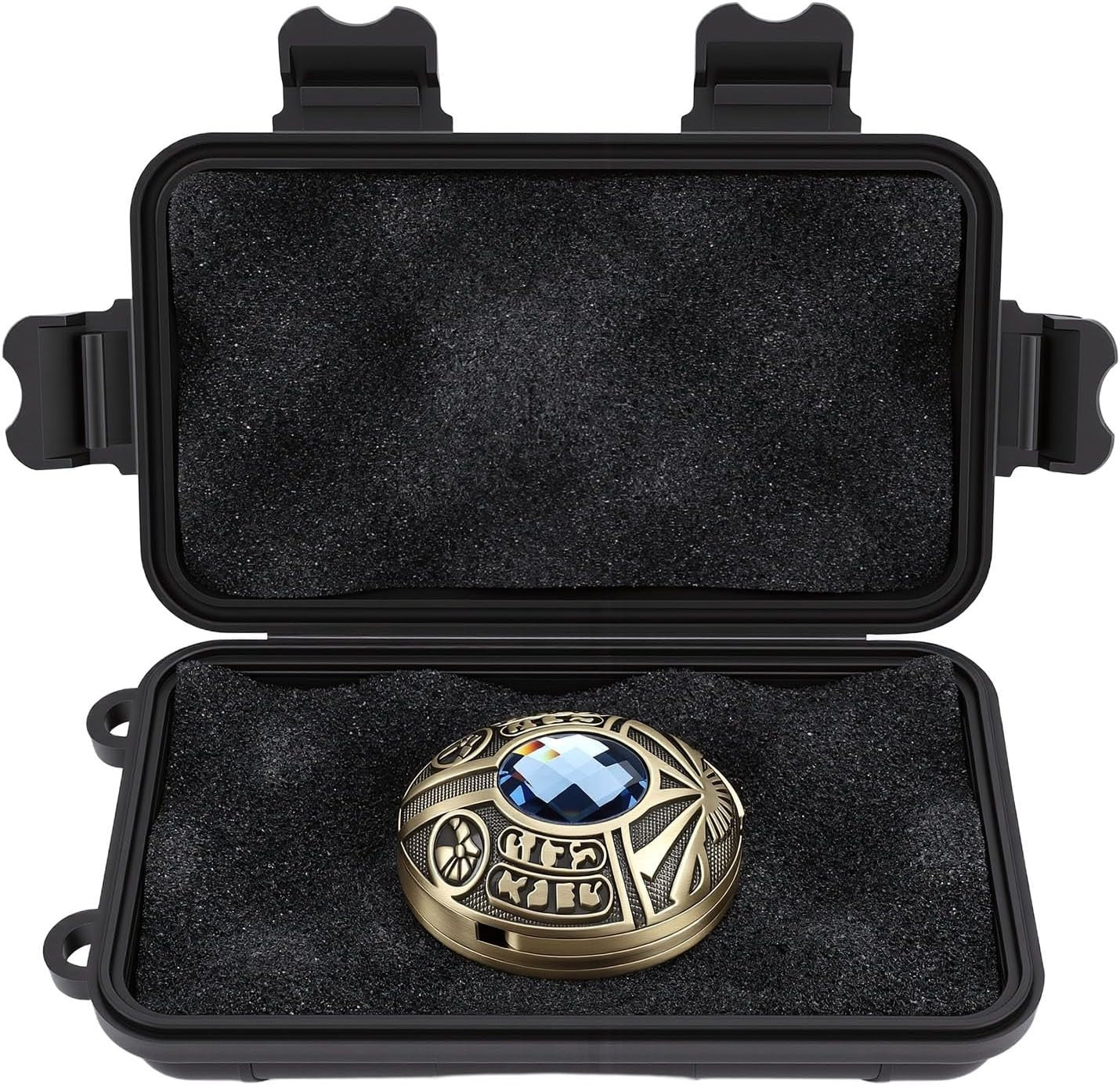 Ancient Egypt Fidget Slider Zinc Alloy Blue Gem Stress Relief Pocket Toy