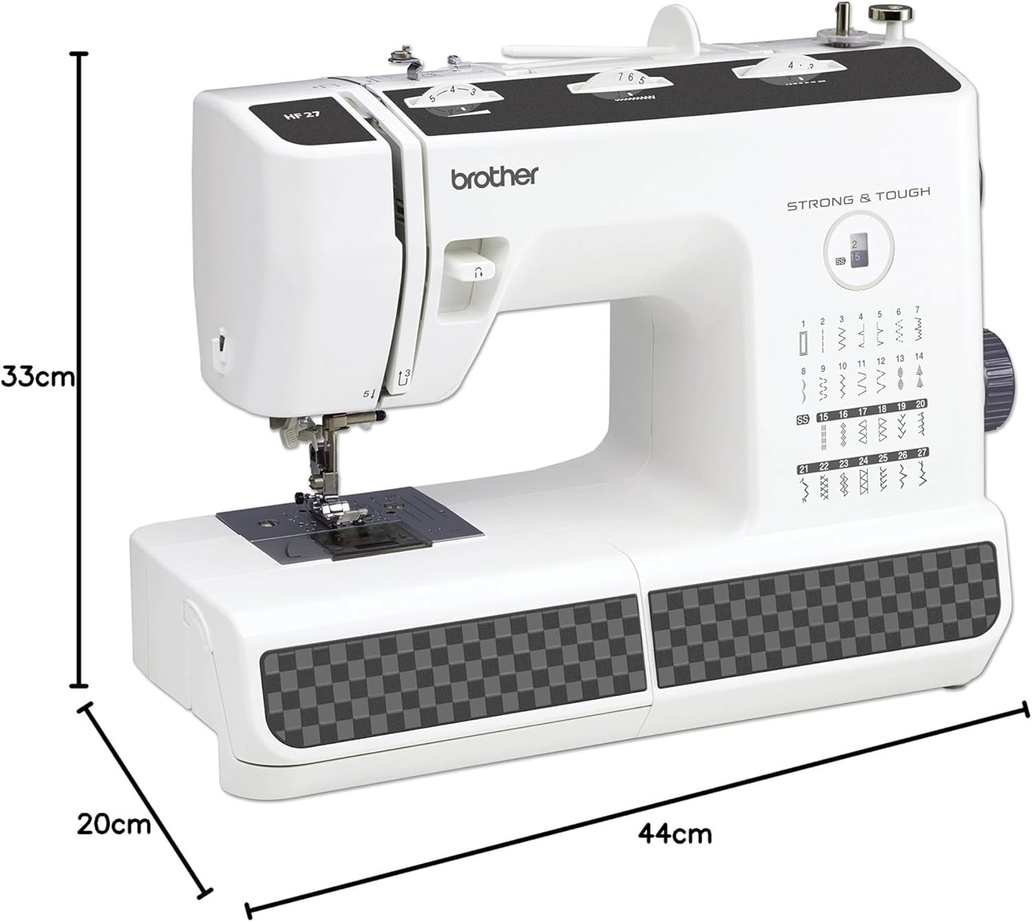 27 Stitch Sewing Machine Auto Buttonhole Free Arm LED Light