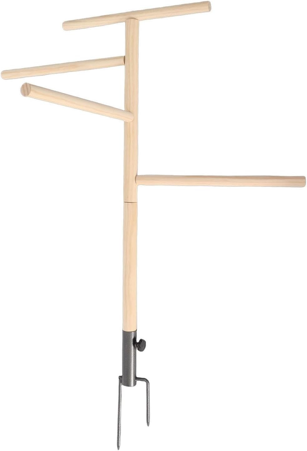 Large Wooden Chicken Perch Stand Roost Bar with Stake