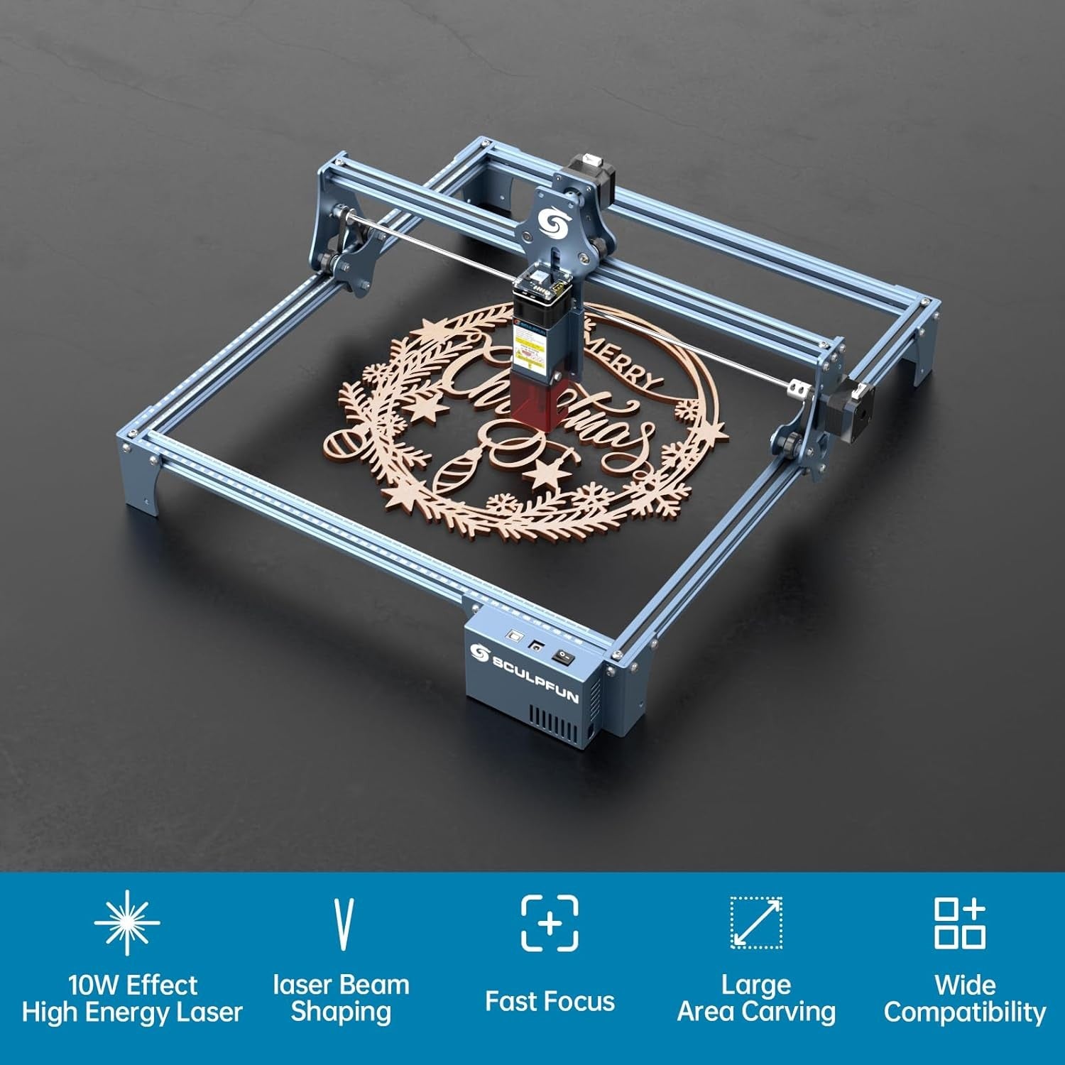 10W Laser Engraver Desktop Cutter 10mm Wood Acrylic 400x410mm