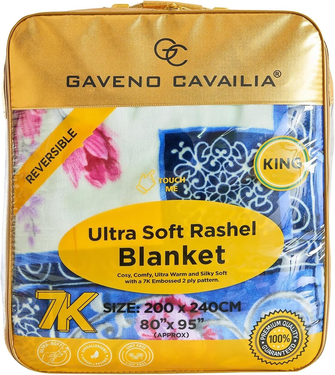 Anastasia Floral 4kg Sherpa Weighted Blanket 200x240cm King Size