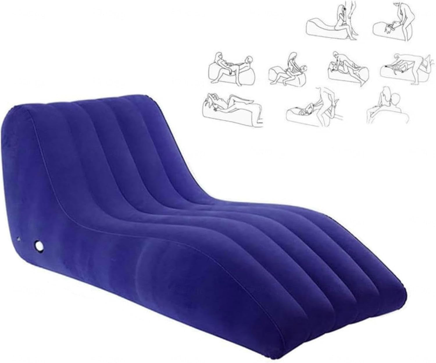 Blue Inflatable Air Bed Mattress Quick Inflate Waterproof Camping Indoor/Outdoor