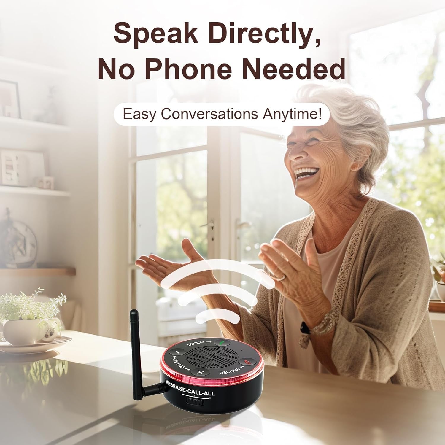 Bluetooth Phone Ringer Amplifier Loud Speaker Flashing Light