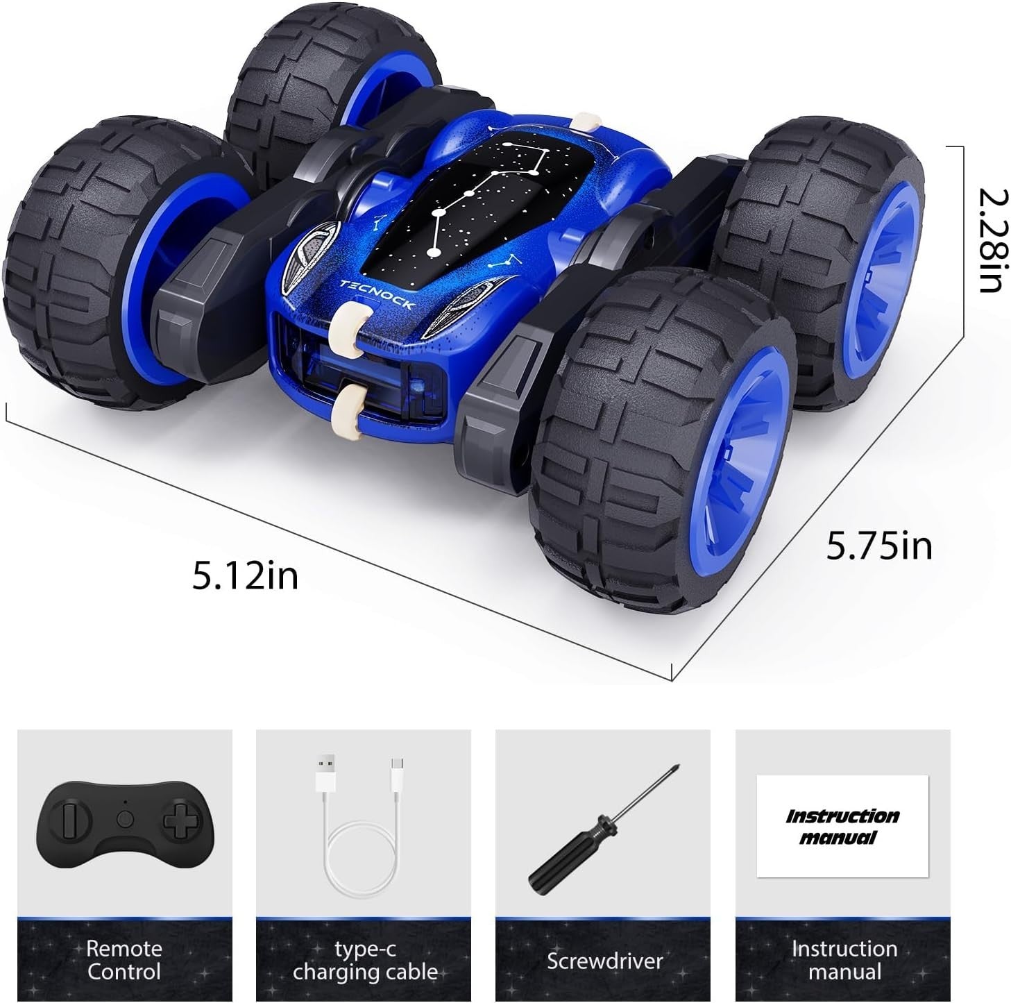 360° Flip RC Stunt Car for Kids 3-12 | LED Light Monster Truck Toy