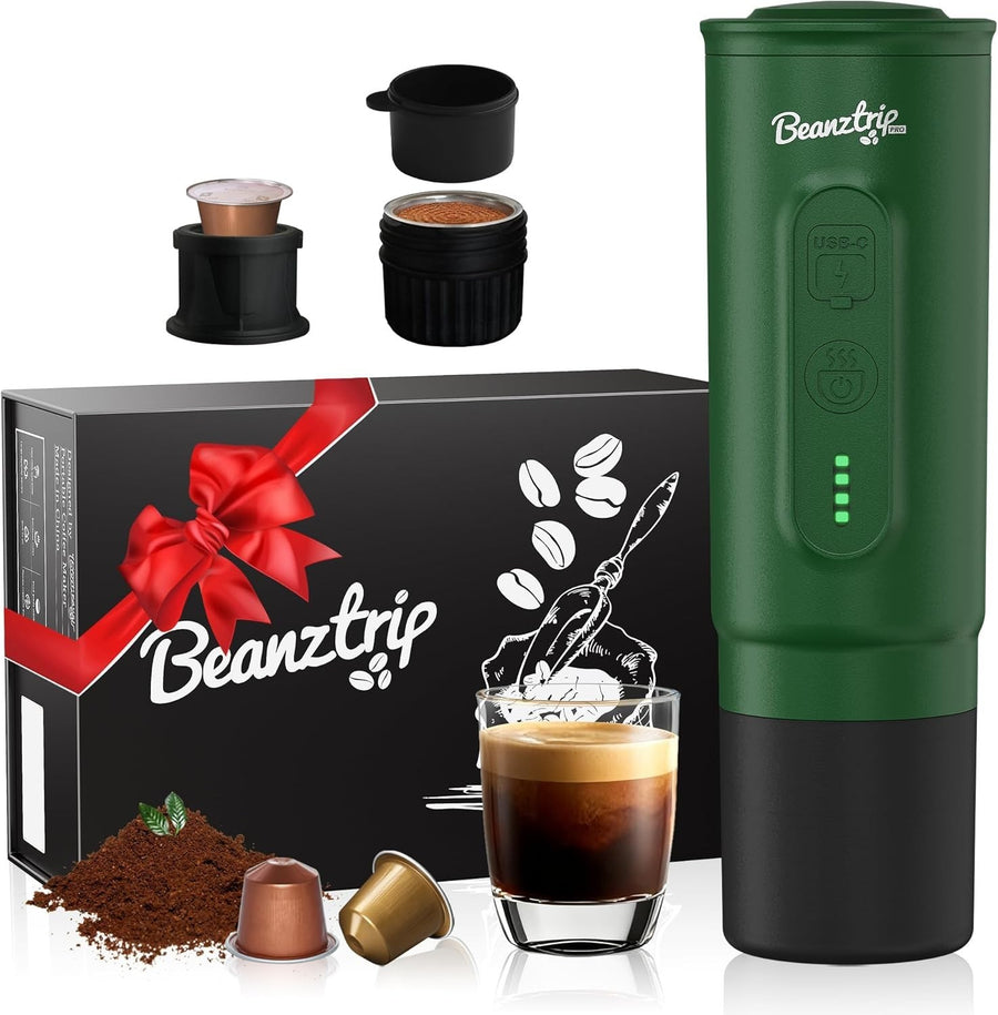 20-Bar Portable Espresso Maker | Mini Travel Coffee Machine | USB Rechargeable