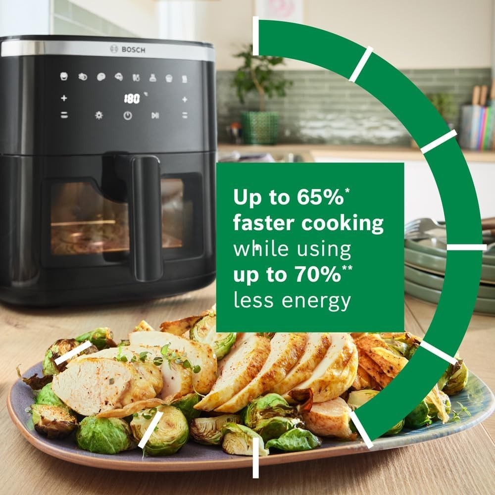 7.2L XXL Air Fryer Viewing Window Dual Heating 7 Presets Touchscreen