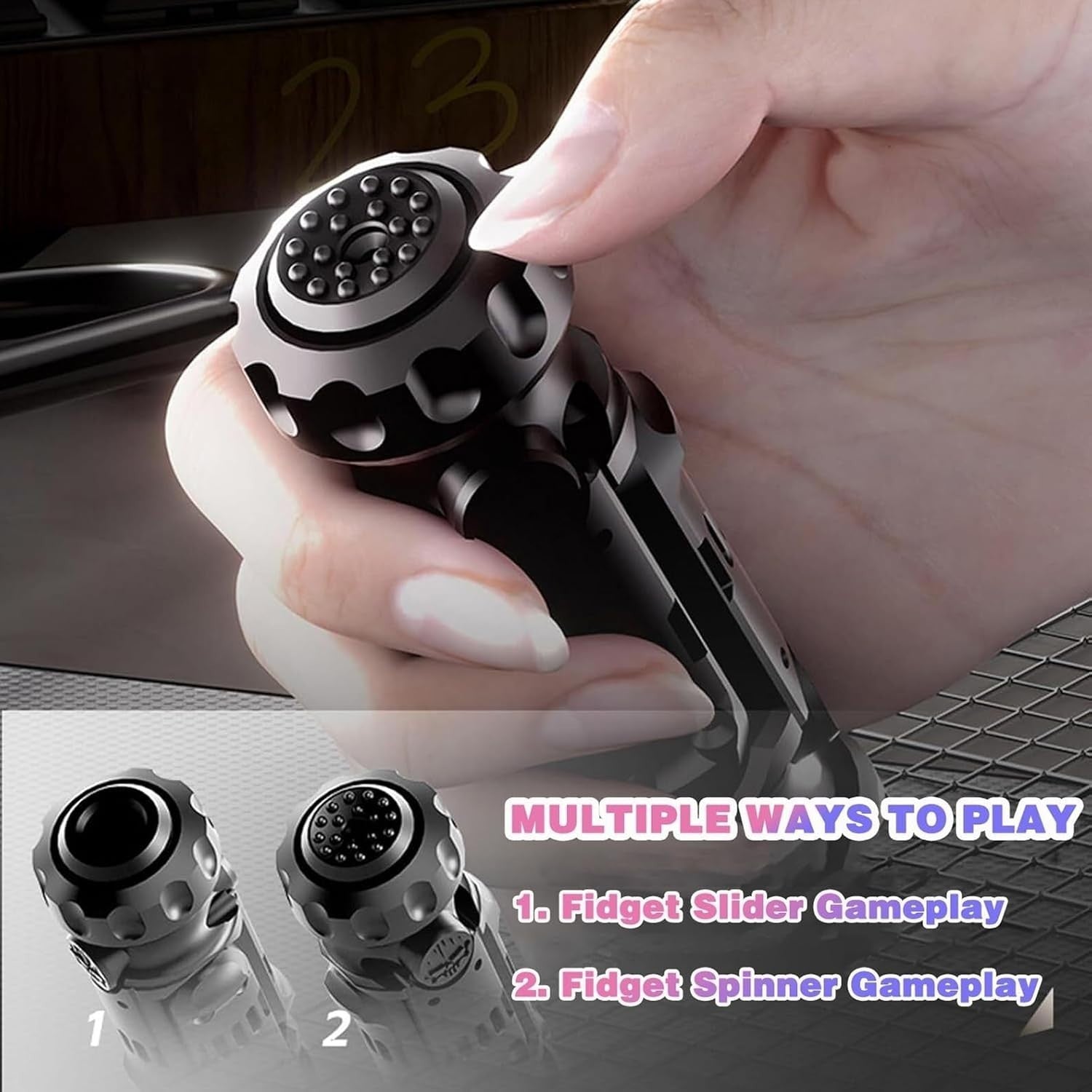 Metal Fidget Spinner Slider Combo Silent EDC Stress Relief Focus Toy
