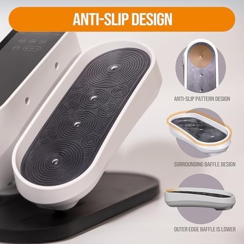 Under Desk Elliptical Pedal Exerciser Electric Remote LCD Quiet Seated Trainer