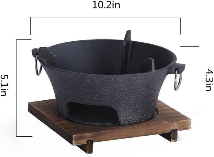 Mini Cast Iron Charcoal BBQ Grill Tabletop Stove – Portable Outdoor Hibachi
