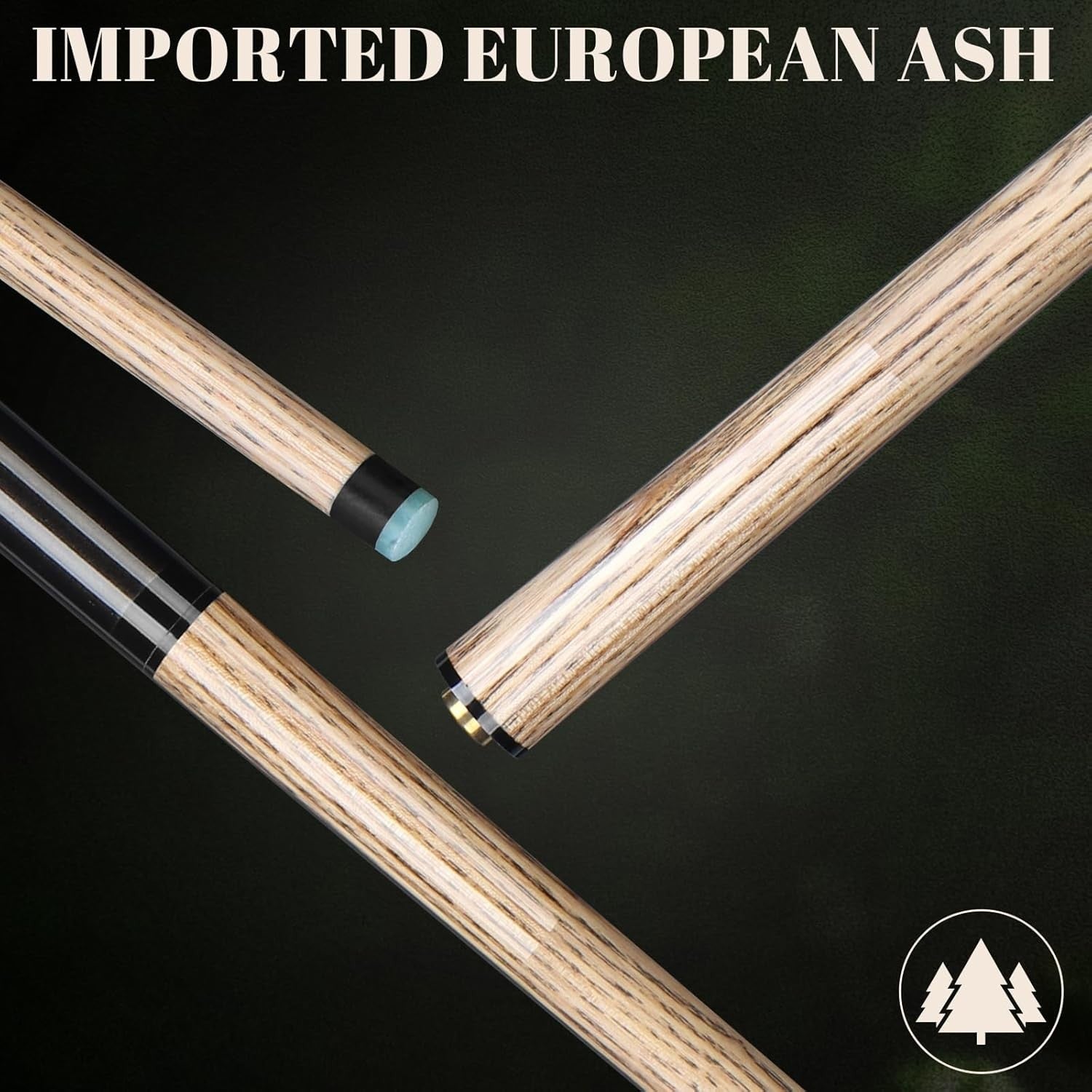 21oz Heavy Break Pool Cue 57.3" Ash Shaft 13.5mm Bakelite Tip
