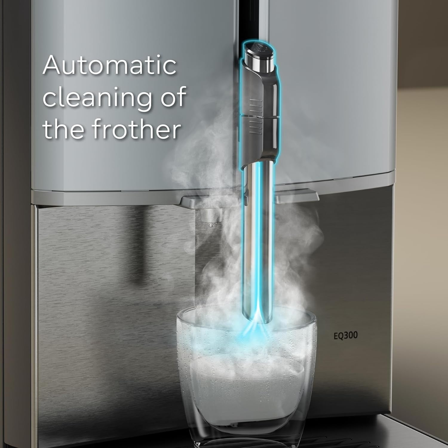 Fully Automatic Bean-to-Cup Coffee Machine with Milk Frother, One-Touch Drinks