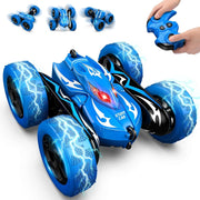 360° Flip RC Stunt Car 4WD LED Lights USB Rechargeable Toy for Boys Age 3–9
