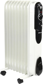 2000W Portable Oil-Filled Heater 9 Fin Adjustable Thermostat 20sqm