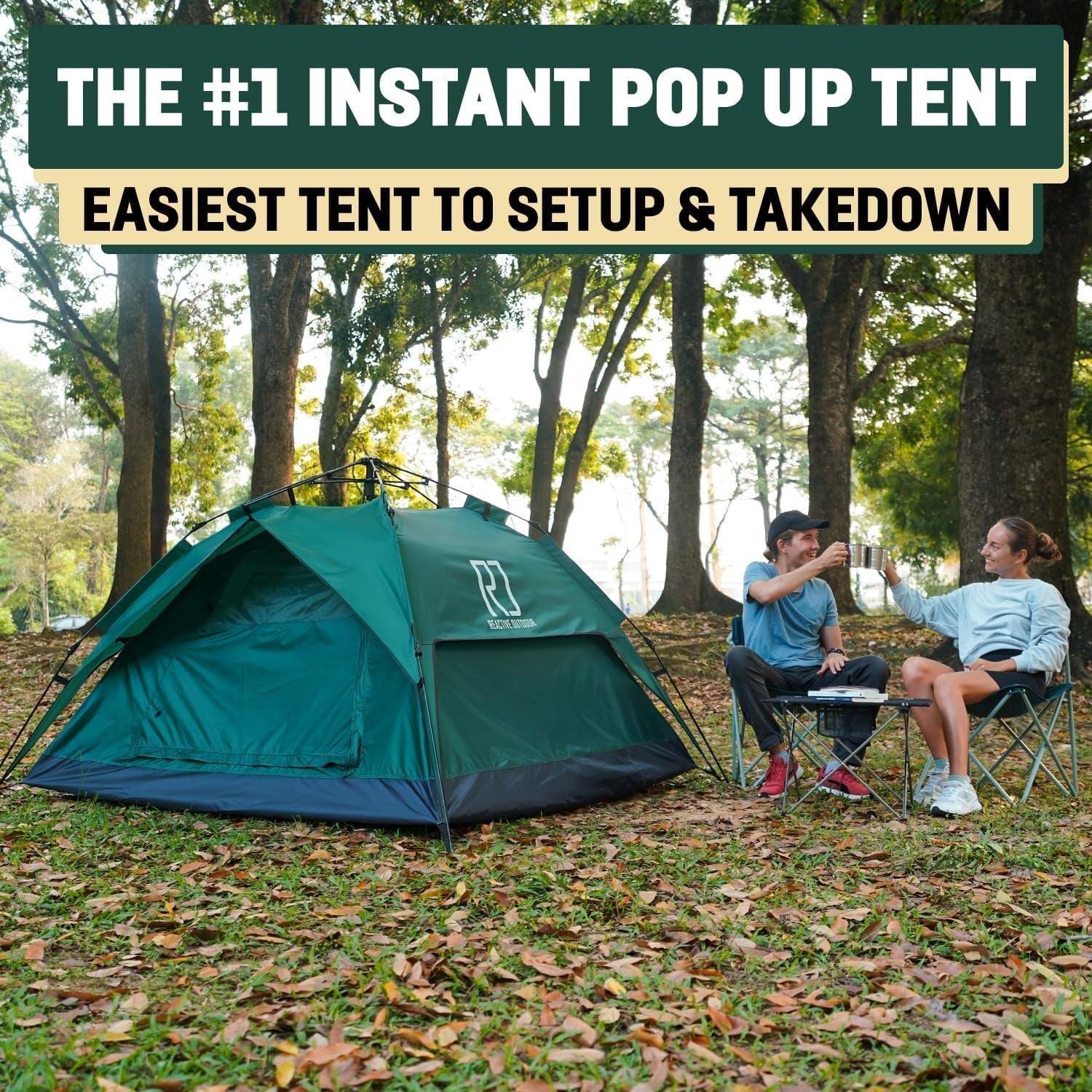 3 Person Pop Up Camping Tent 3 Second Instant Waterproof