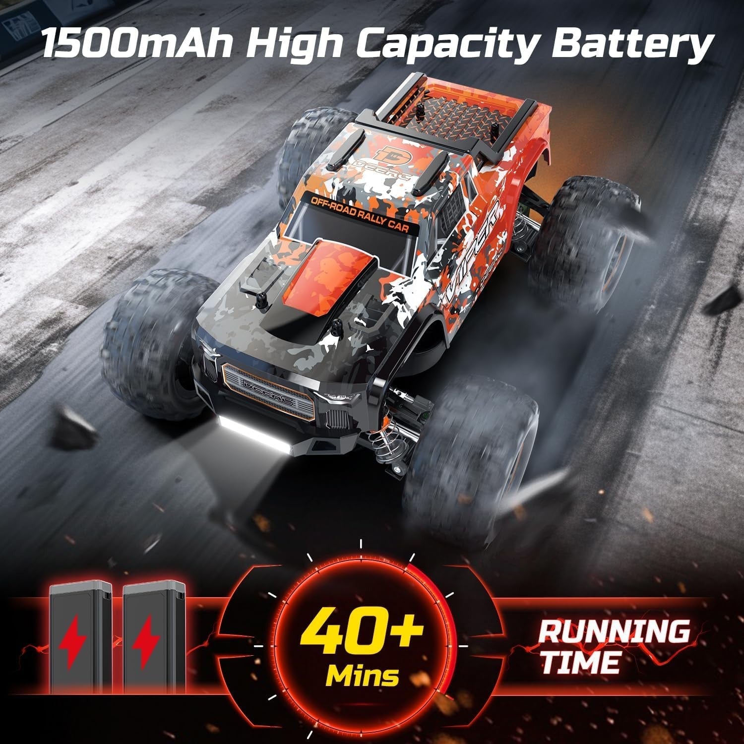 H16R 1:16 Brushless RC Car 52KM/H 4WD Monster Truck – High-Speed