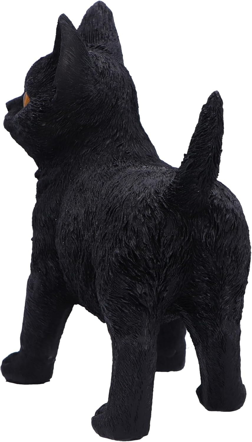 Black Cat Figurine 20cm • Resin Cat Ornament • Playful Kitten Home Decor Gift