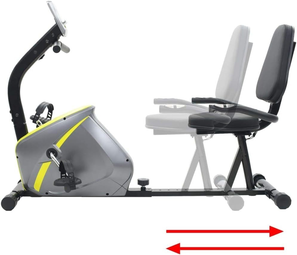 Recumbent Exercise Bike 8 Level LCD Adjustable Seat Quiet Smooth Home Fitness