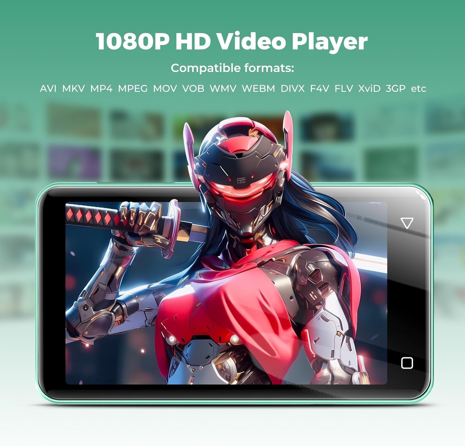 80GB MP3 Player WiFi Bluetooth 4.0" Touch Screen Green