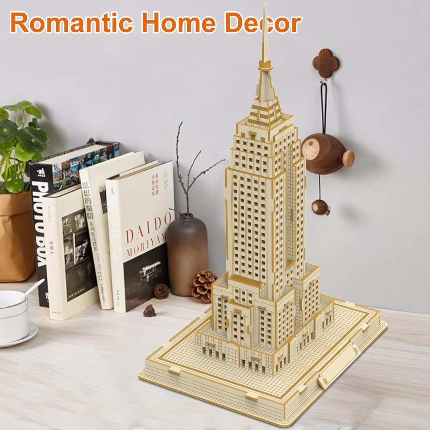 3D Wooden New York Mansion Puzzle Model Kit, DIY Craft & Home Decor