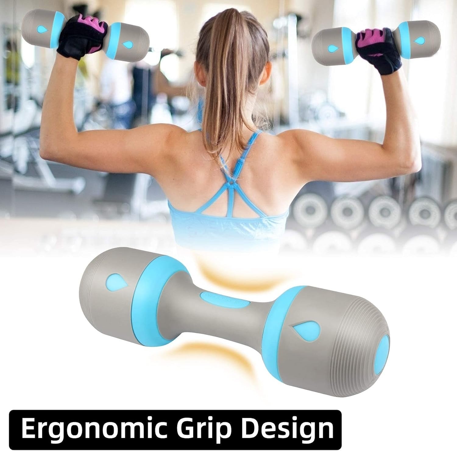 Adjustable Dumbbell Set 1–5KG Each Non-Slip Neoprene Hand Weights Home Gym