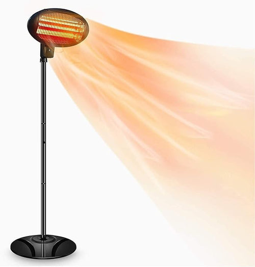 Outdoor Electric Patio Heater 2000W Quartz Tube Freestanding & Wall Mount