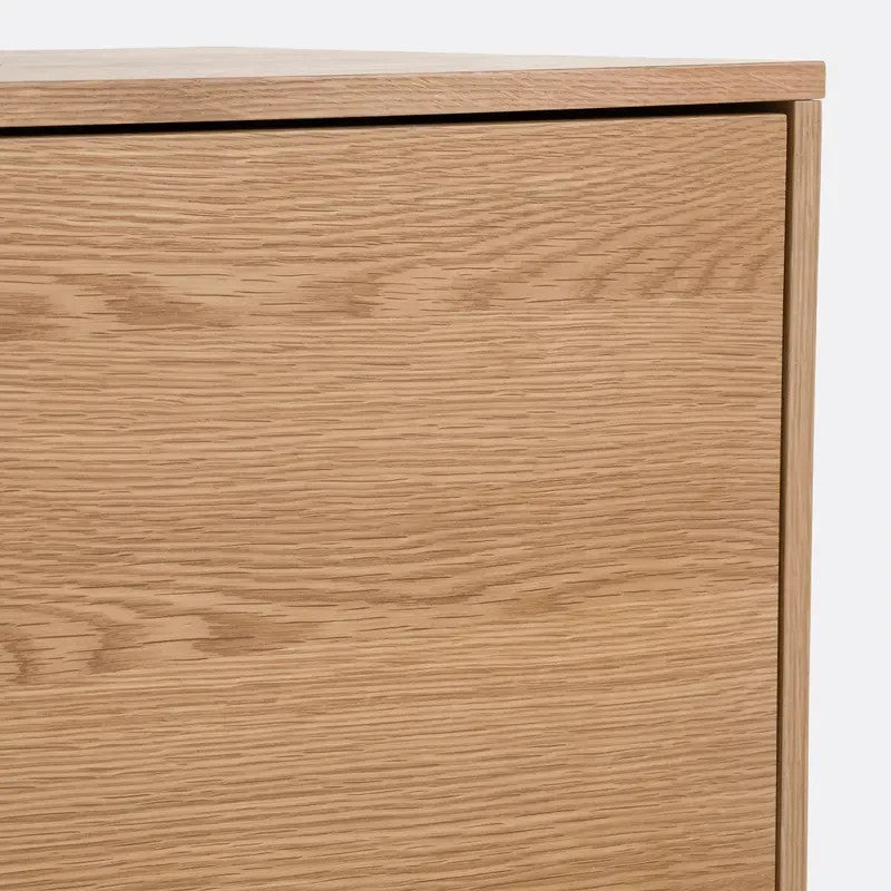 Modern Oak & Blue Modular Sideboard Cabinet with Adjustable Shelves