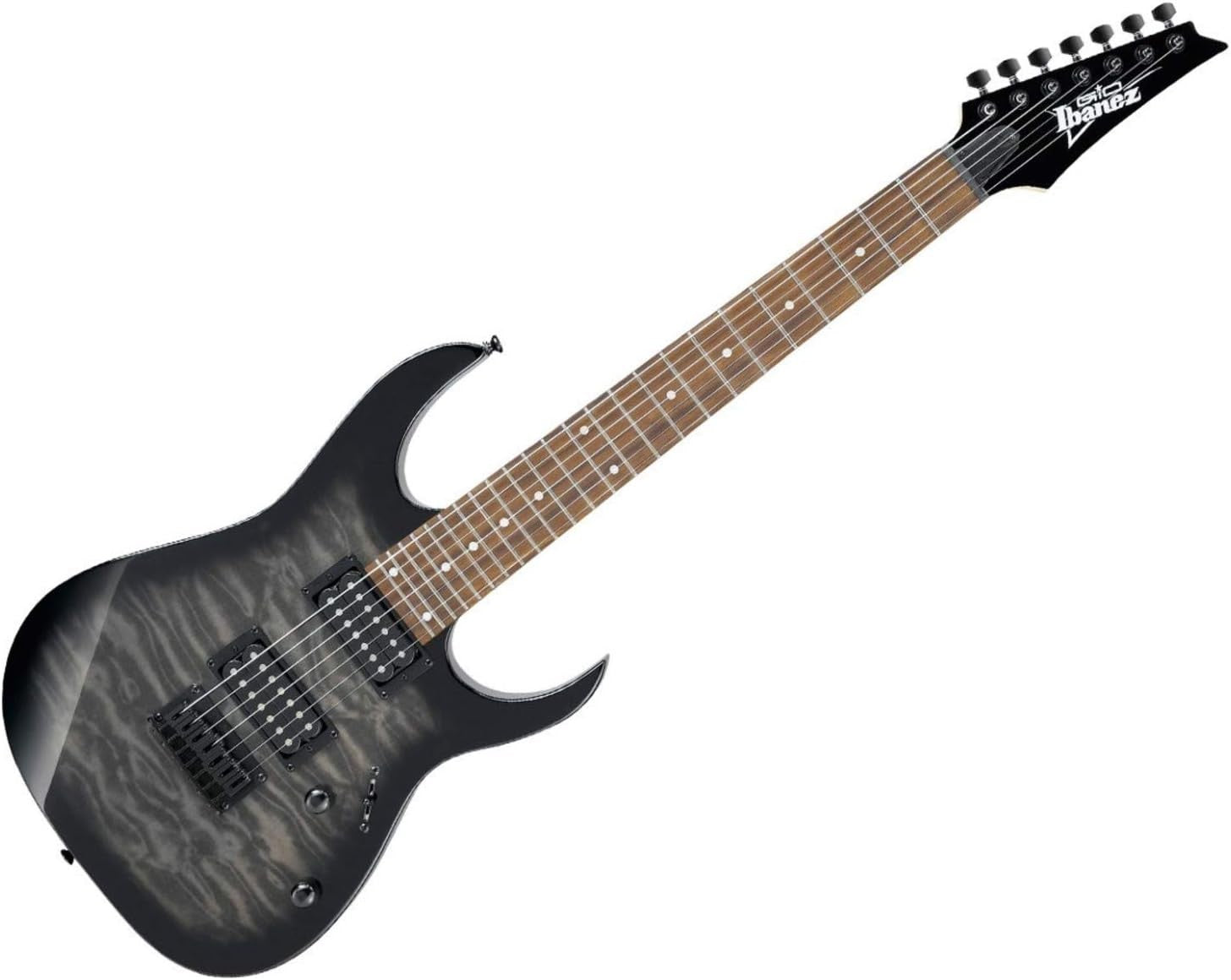 Electric Guitar Transparent Black Burst Maple Top 6 String