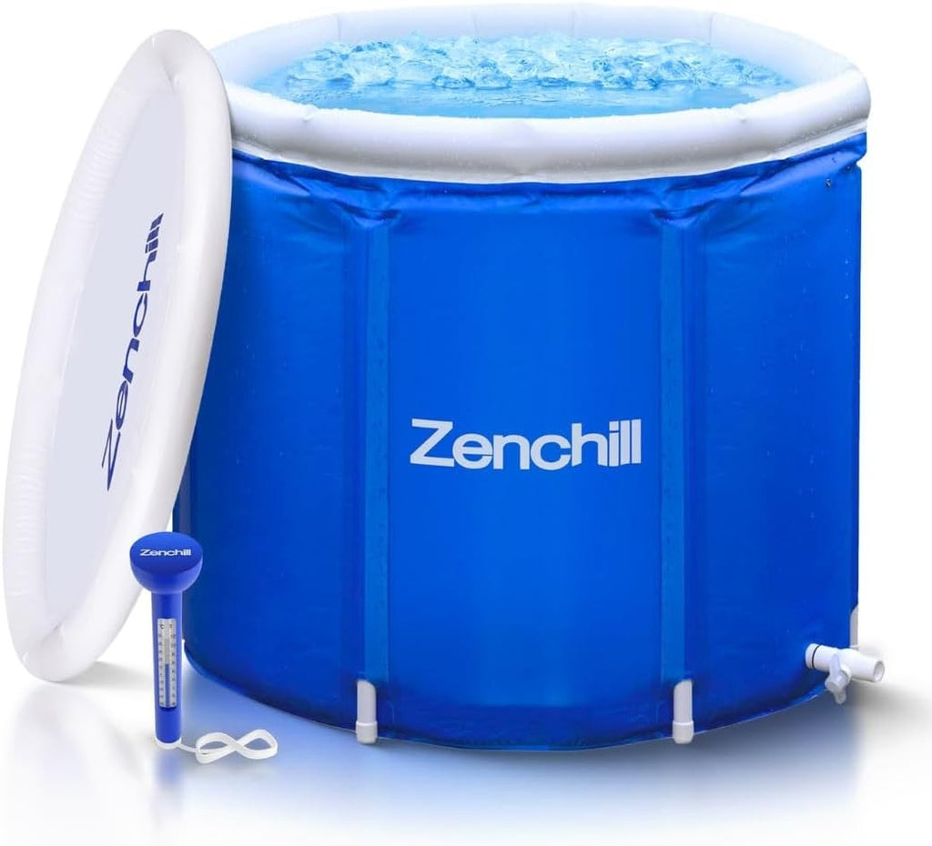 370L Portable Ice Bath Tub Cold Plunge for Adults Blue Outdoor Therapy