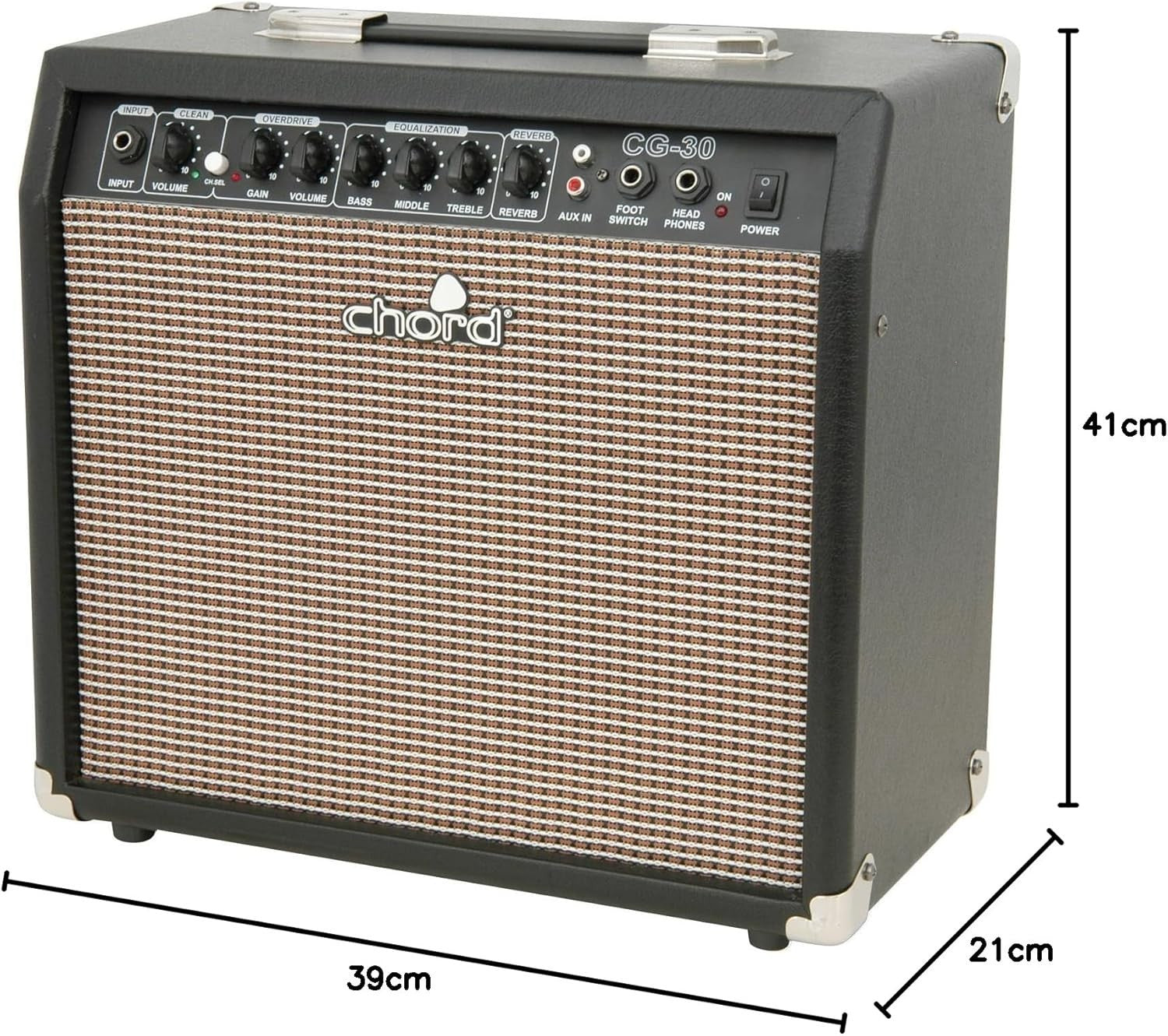 CG Retro 30W Guitar Combo Amp Headphone Output Clean & Drive Channels