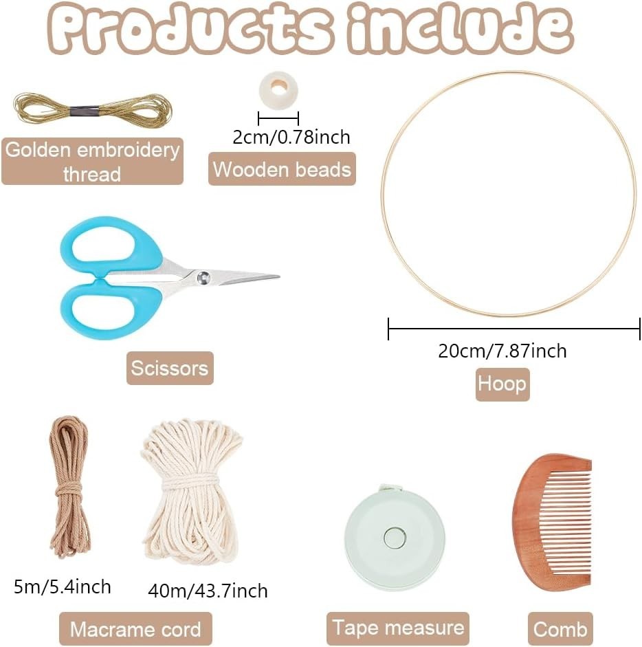 DIY Angel Macrame Kit Boho Wall Hanging Ornament for Beginners