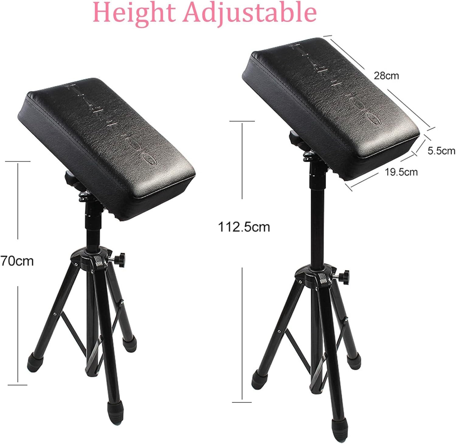 Tattoo Arm Rest Adjustable Height Padded Tripod Stand Portable Studio Support